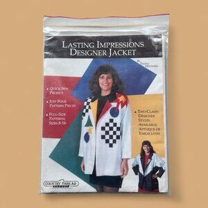 VTG Lasting Impressions Applique Tablecloth Jacket Pattern 225 FF Uncut NOS